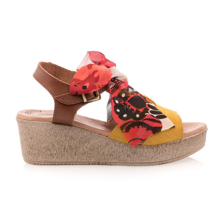 Sandalias amarillas para mujer / Zapatos de punta abierta