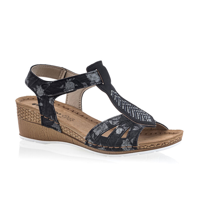 Sandalias negras para mujer / Zapatos de punta abierta