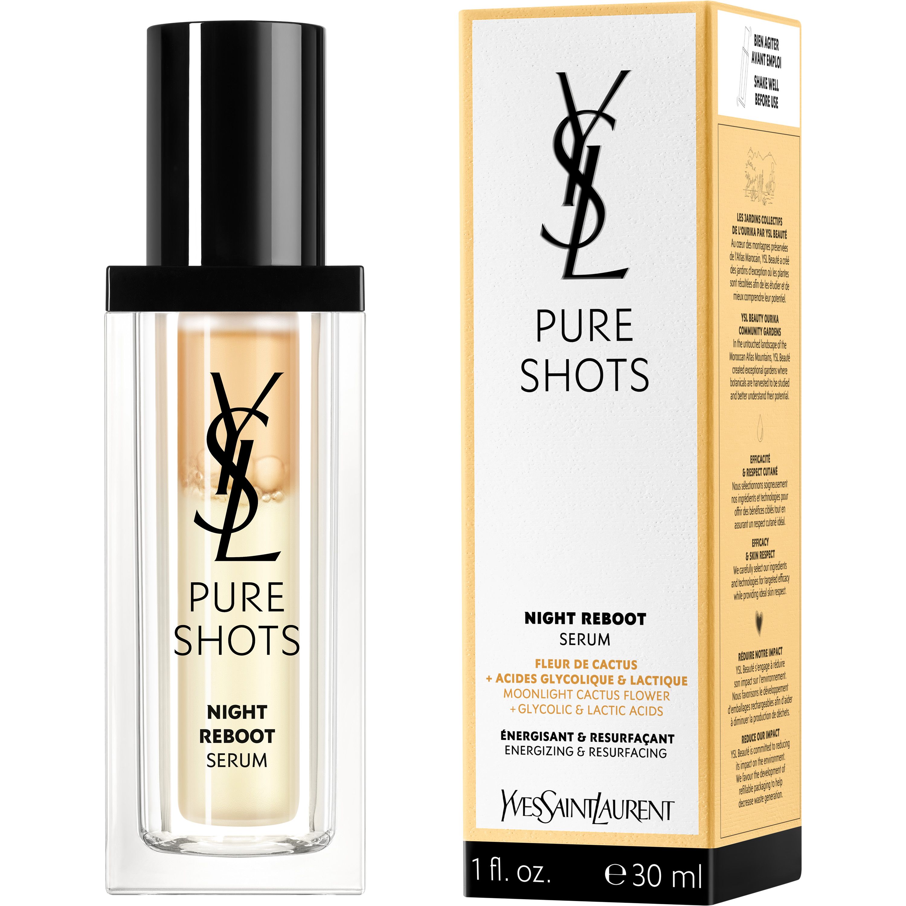 Pure Shots Night Reboot regenerirajući dvofazni serum Luksuzni serum protiv bora i starenja