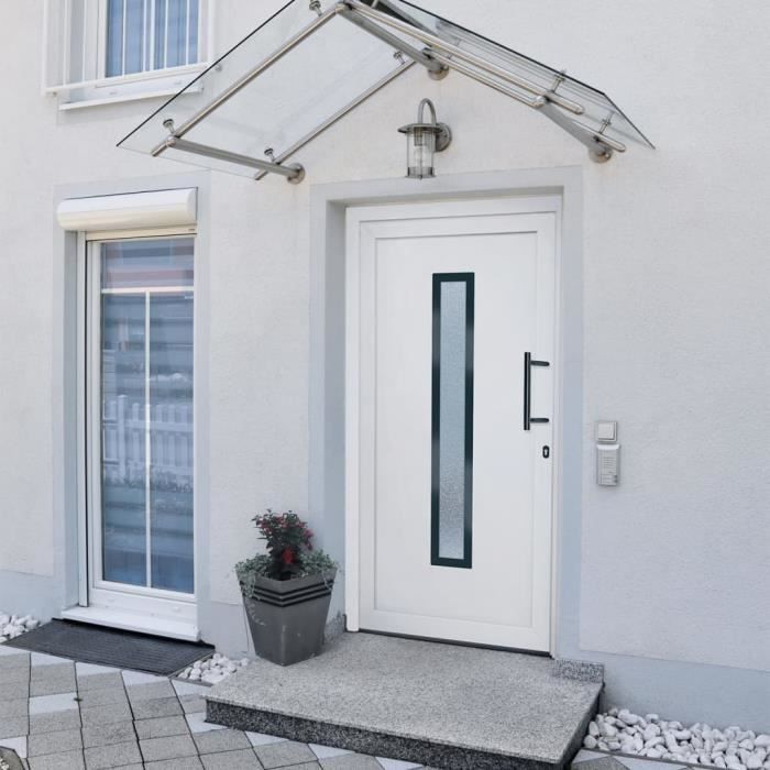 Puerta de entrada blanca vidaXL 108x208 cm PVC 3157083