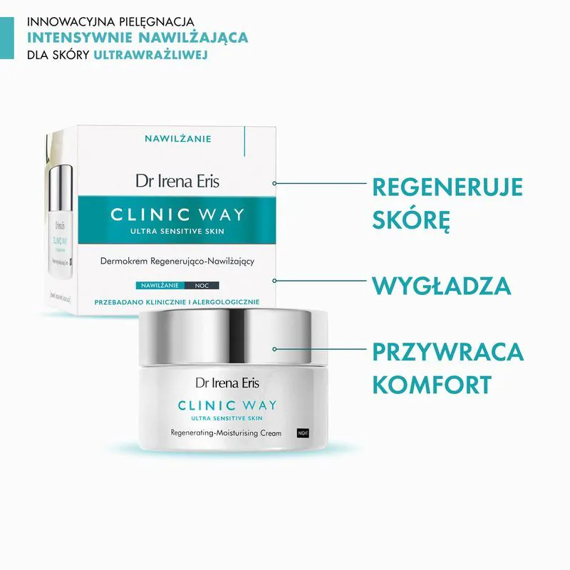 Dr Irena Eris Clinic Way Dermokrem Regenerująco-Nawilżający na noc