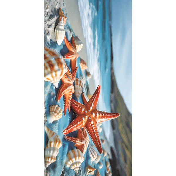 Ręcznik kąpielowy plażowy 100x180 Muszelki