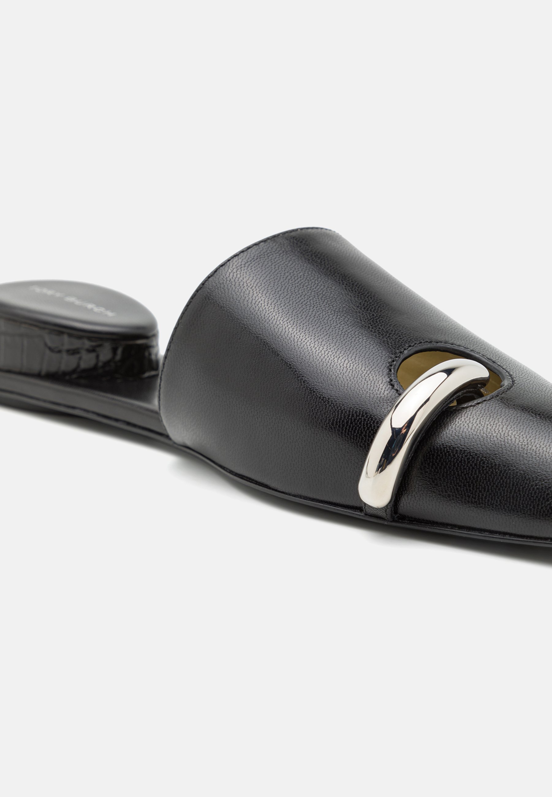 TORY BURCHER PIERCED MULE - Nazouvací boty - black/silver