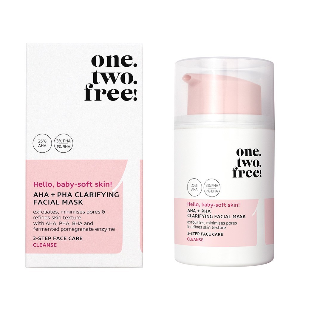 one.two.free! Čistiaca maska s AHA + PHA – 50 ml