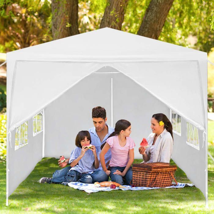 Party Tent - YUENFONG - 3x6m - Waterproof - Quick Assembly - 6 Side Panels