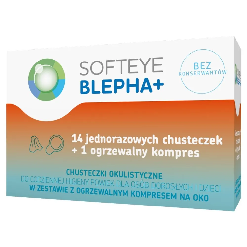 Softeye Blepha Plus, Chusteczki okulistyczne + Kompres
