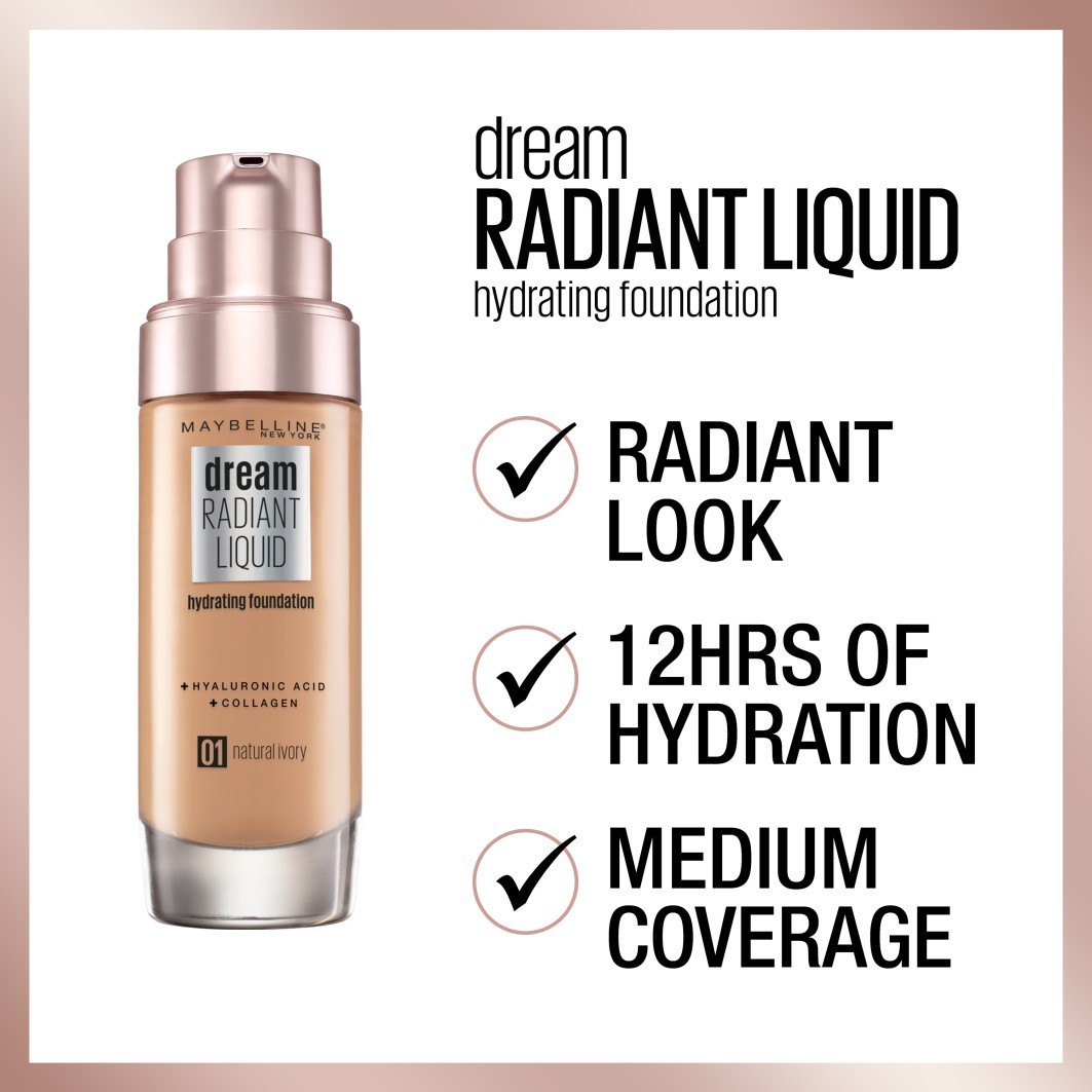 „Maybelline“ makiažo pagrindas „Dream Radiant Liquid“ – 30 ml