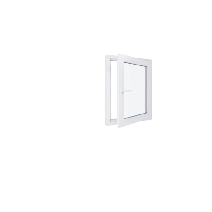 Ventana de PVC - Triple acristalamiento - Apertura a la derecha - Color blanco - Ancho x Alto: 700 x 900 mm