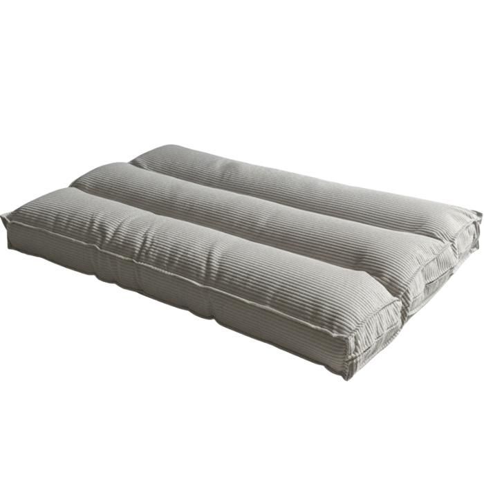 Futon com capa removível - 90 x 190 cm - Bananair - Cinza claro