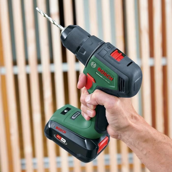 Taladro atornillador inalámbrico UniversalDrill 18V-60 (2 x 2.0Ah) + AL 18V-20