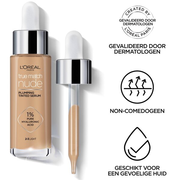 L'Oréal Paris True Match Nude 4-5 Medium Volumizing Tinted Serum Foundation<br>30ml