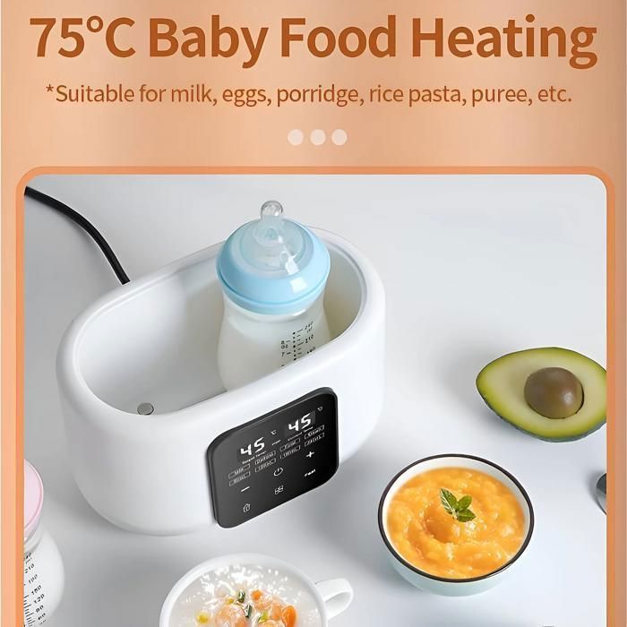 Calientabiberones y esterilizador 6 en 1, temperatura constante, para comida de bebé, blanco.