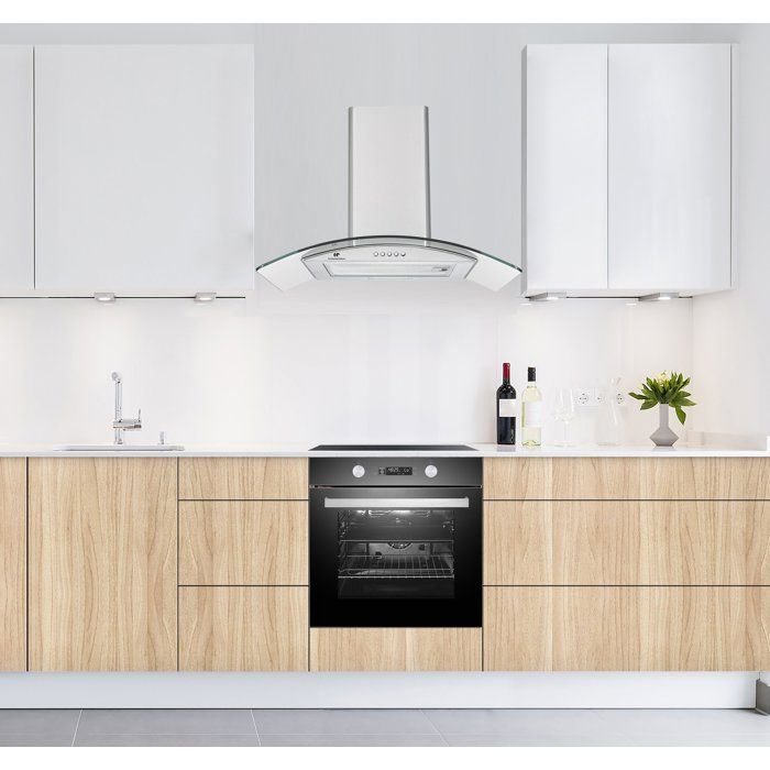 Decoratieve afzuigkap - CONTINENTAL EDISON - CEH60GS2 - Klasse A - 60 x 47 x 50/84 cm - Roestvrij staal / Glas