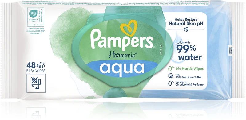 Pampers Harmonie Aqua Babyreinigungstücher