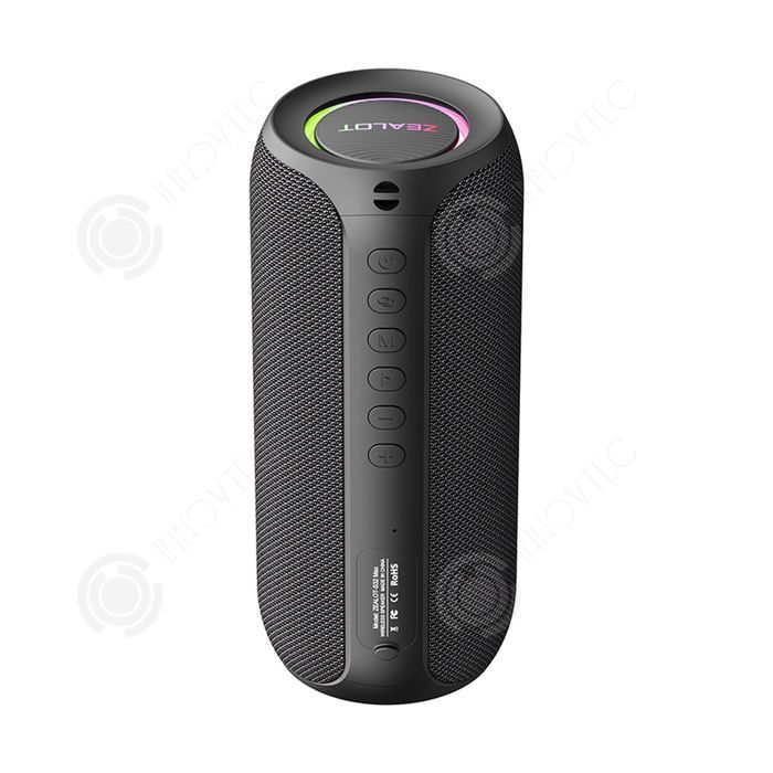 Altavoz estéreo Bluetooth INN de 3600 mAh resistente al agua con micrófono incorporado y luces LED.