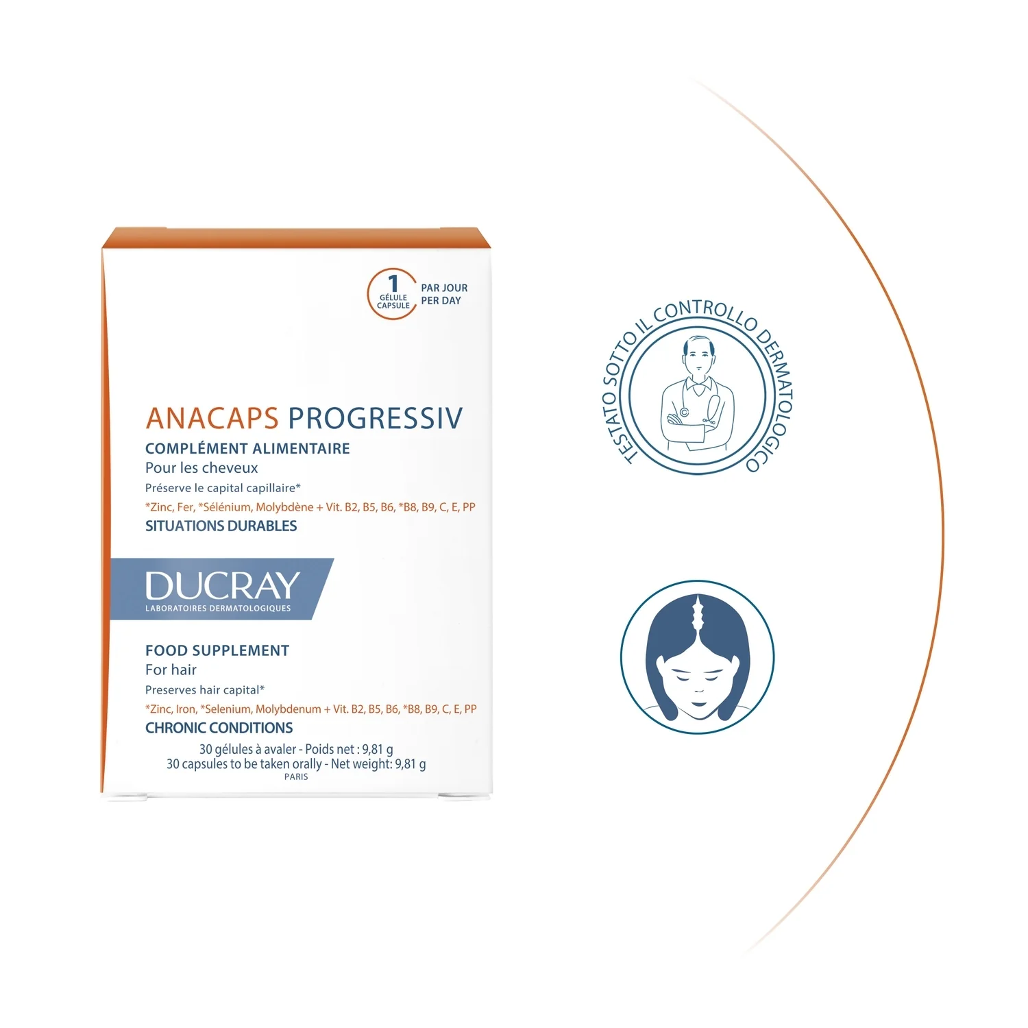 Anticaduta Anacaps - progressiv - Integratore Unghie e Capelli