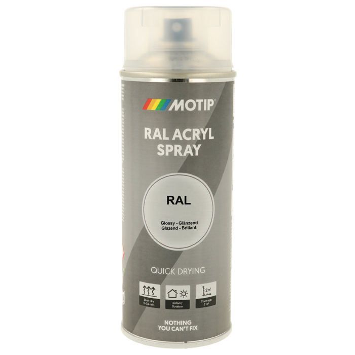 Aerosol varnish - MOTIP - Glossy clear - 400ml - Quick drying - UV resistant