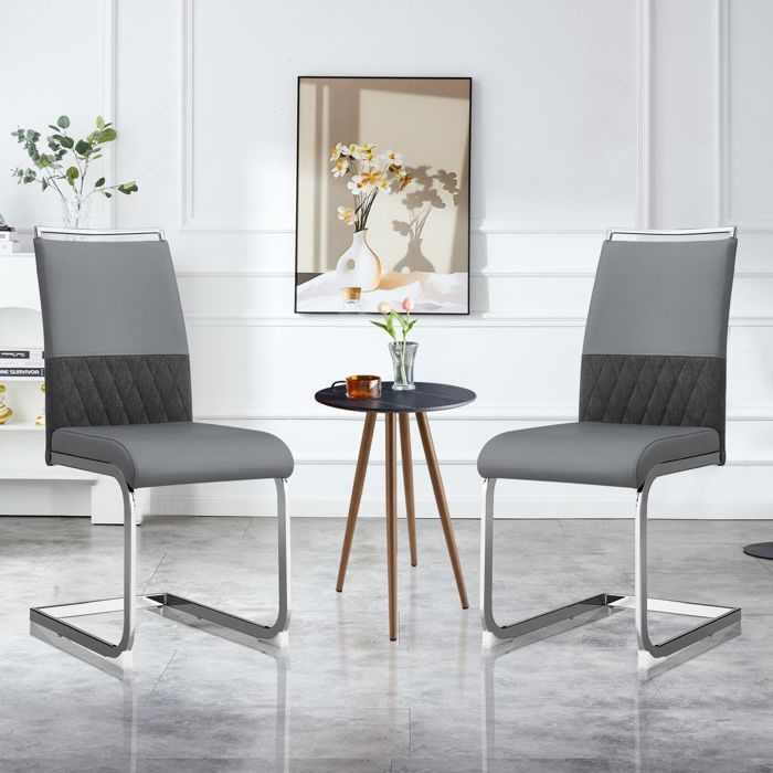 Fauteuil Épaississeur de matériau résistant à la corrosion moderne salle à manger seat Set de 4, dossier pu cuir synthétique et Li