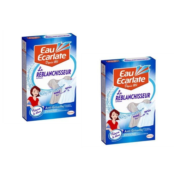 Paquete de 2 polvos blanqueadores – 500 g – Especialmente formulados para prendas blancas – Anticanas + Quitamanchas