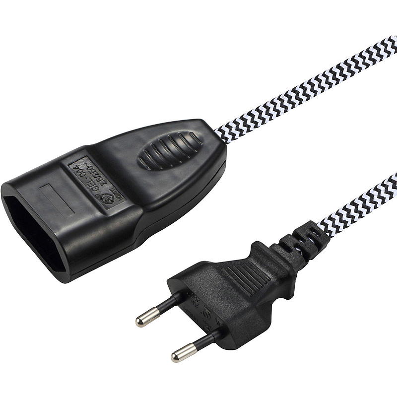 Smartline skjøteledning 3 m europlugg, tekstil