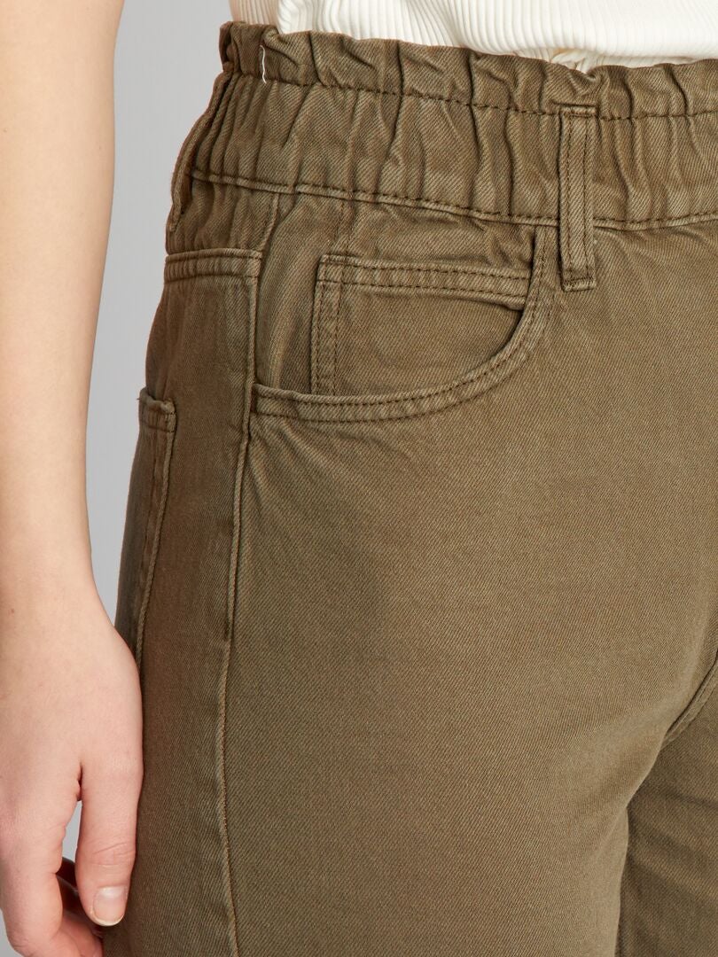 Paperbag jeans - kaki