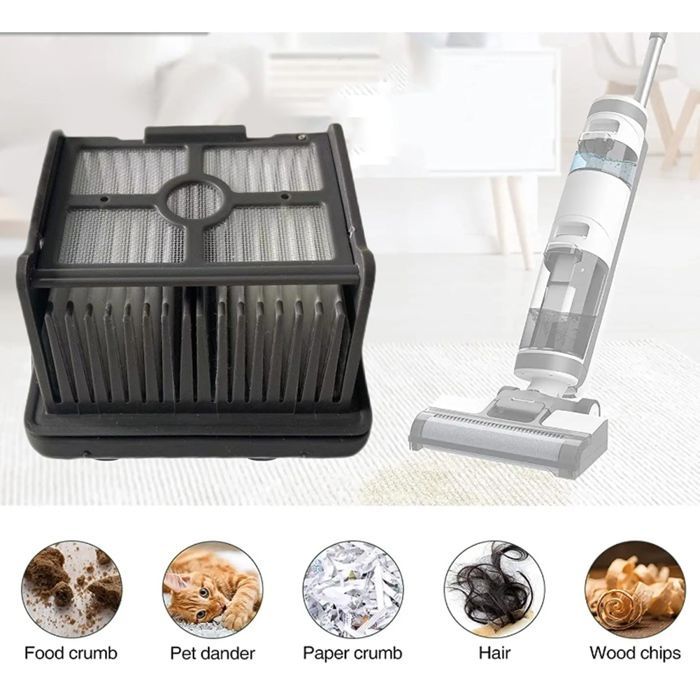 4-piece set compatible with Dreame H12 Pro — washable HEPA filter and main roller brush