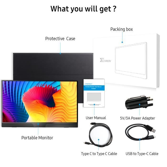 UPERFECT Draagbare Monitor - 15,6