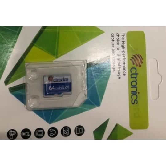 CTRONICS Micro SD-kaart - 64 GB - Compatibel met beveiligingscamera's - microSD-formaat - Wit