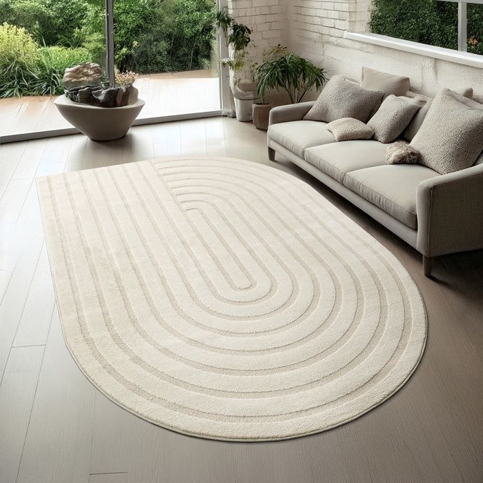 Alfombra moderna - The Carpet - Everest - Alta densidad - Suave - 160x230 cm - Crema