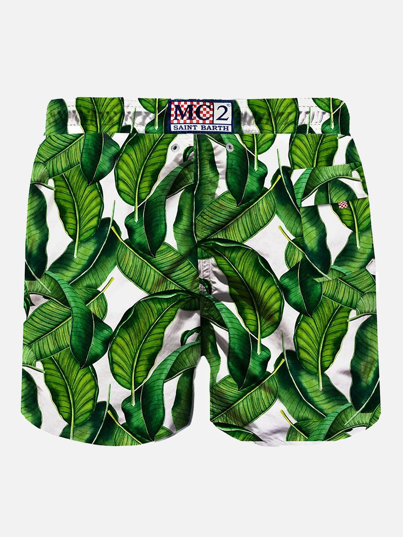 Maiô midi com estampa de folha de bananeira