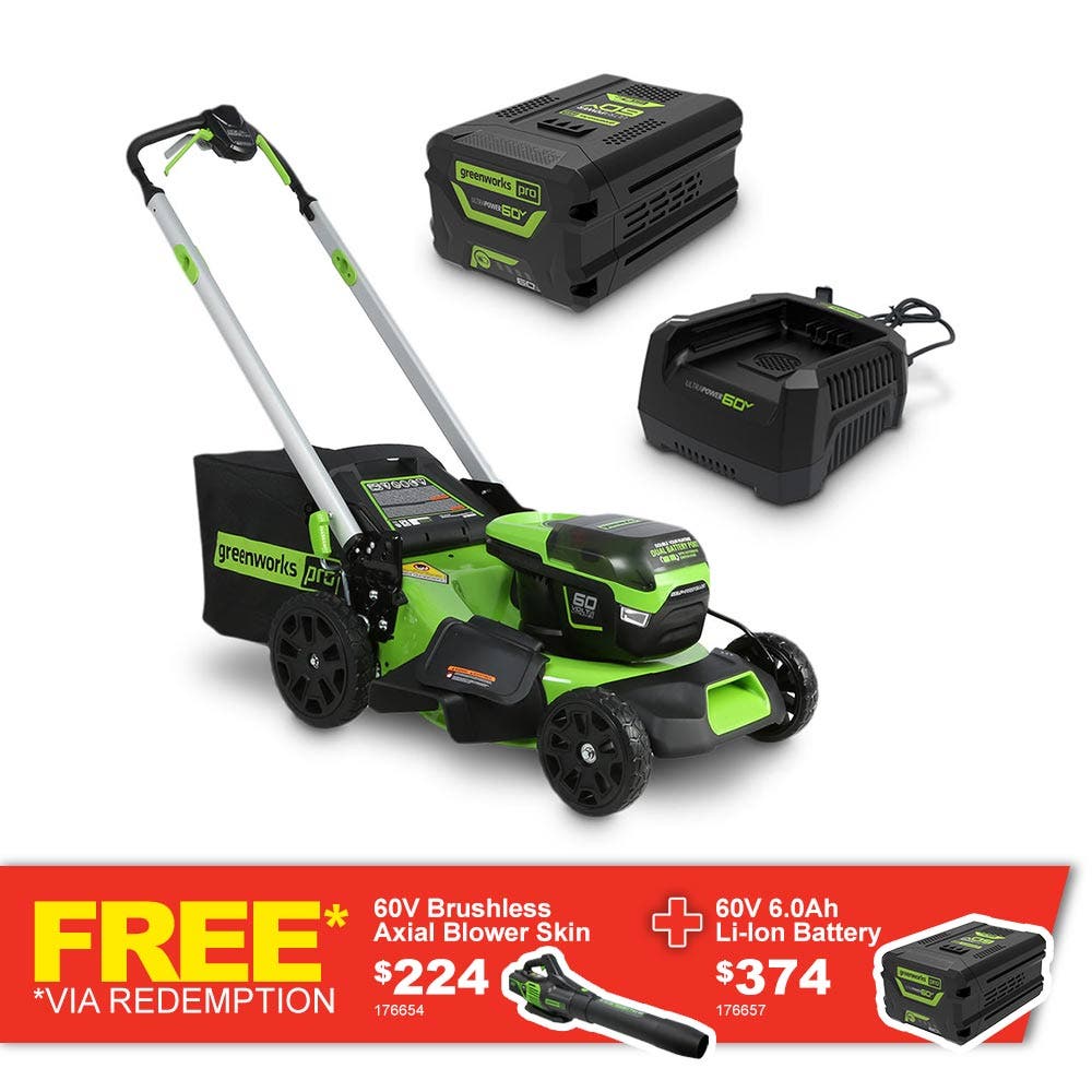Kit para Cortador de Grama GREENWORKS 60V 1 x 6.0Ah 510mm 2516407AU