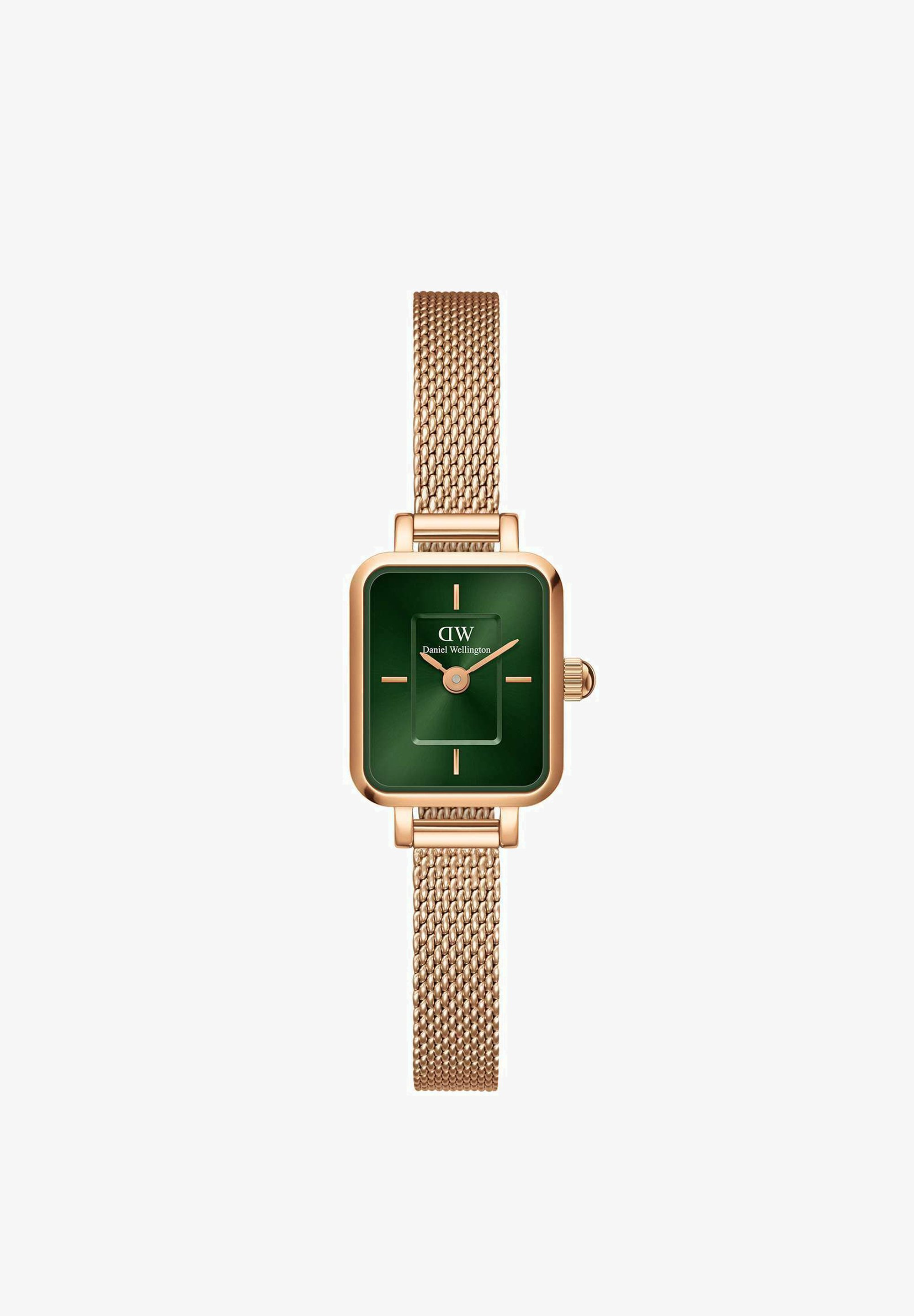 Daniel Wellington QUADRO MINI MELROSE EMERALD - Horloge - roségoudkleurig
