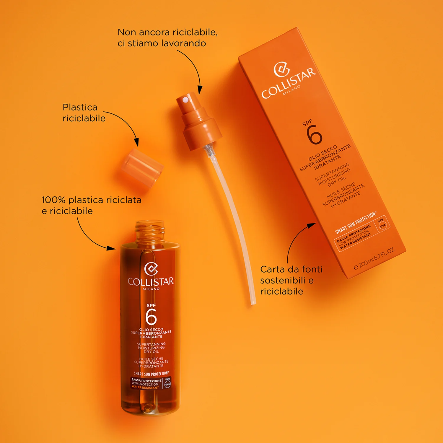 Abbronzatura Olio Idratante Superabbronzante SPF6 - Olio solare corpo bassa prot., Spray solare corpo bassa prot.