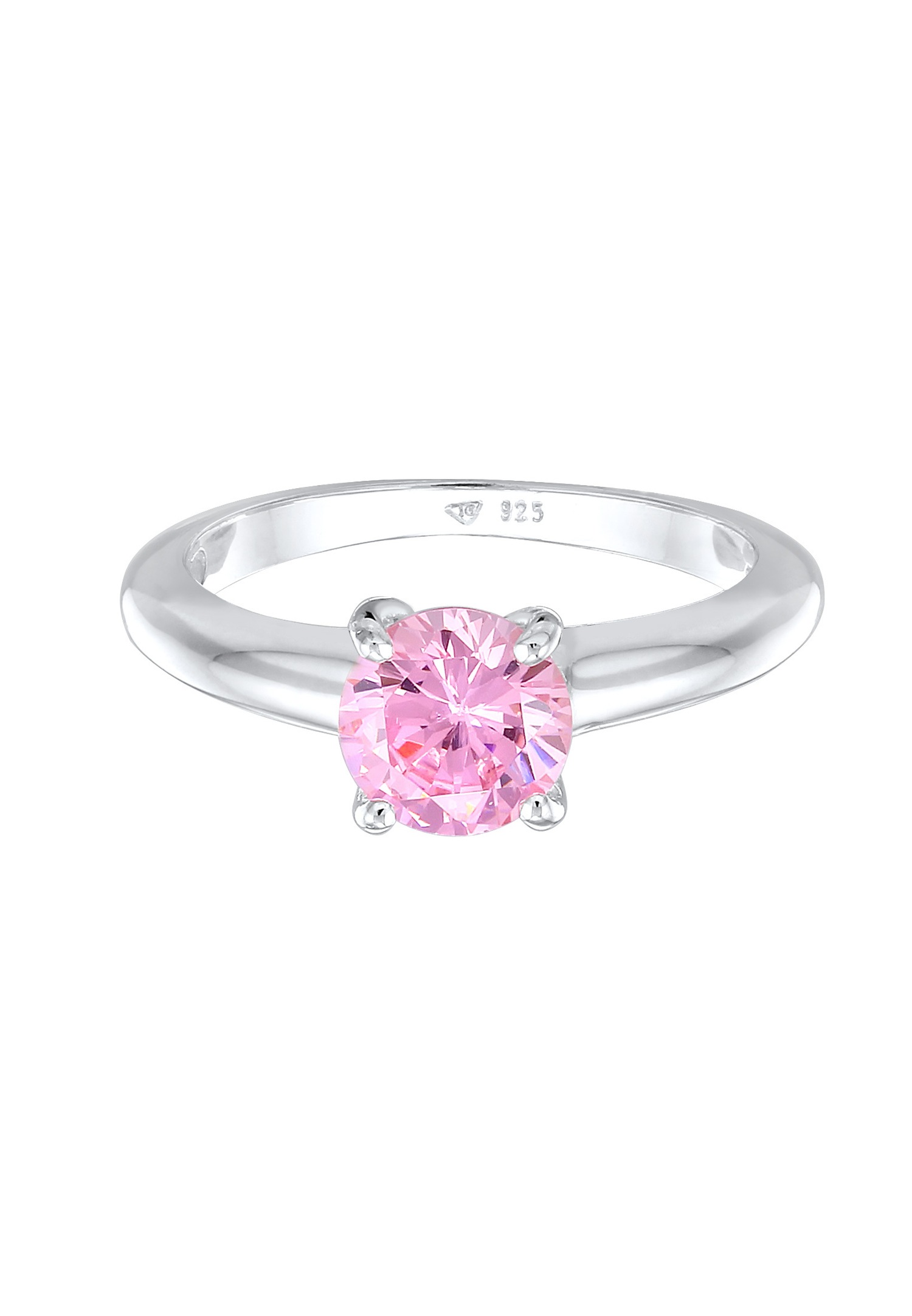 Elli Femmes Solitaire Classique avec cristal de zirconium en argent sterling 925