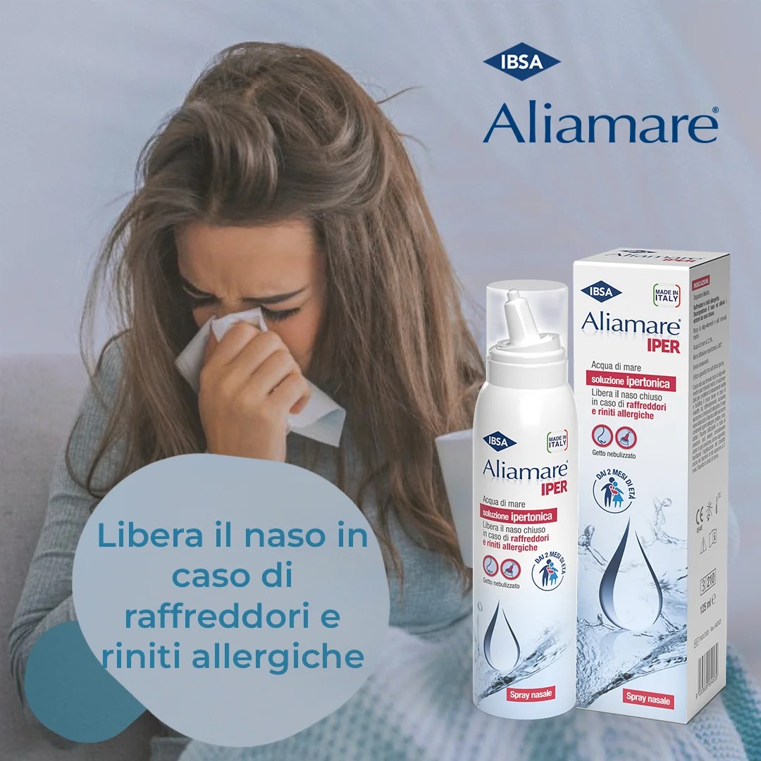 ALIAMARE Aliamare Iper Spray Hypertonisches Spray mit Meerwasser 125 ml Nasenhygiene