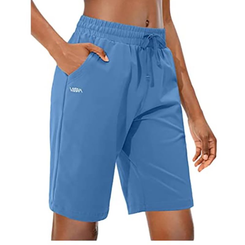 Pantaloncini lunghi Bermuda Viodias con tasche? Pantaloncini in cotone felpato per l'estate: Sport e attività all'aperto