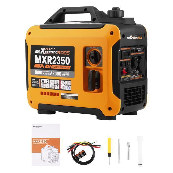 Generatore a benzina inverter da 2 kW, silenzioso, 230 V, generatore portatile da campeggio.