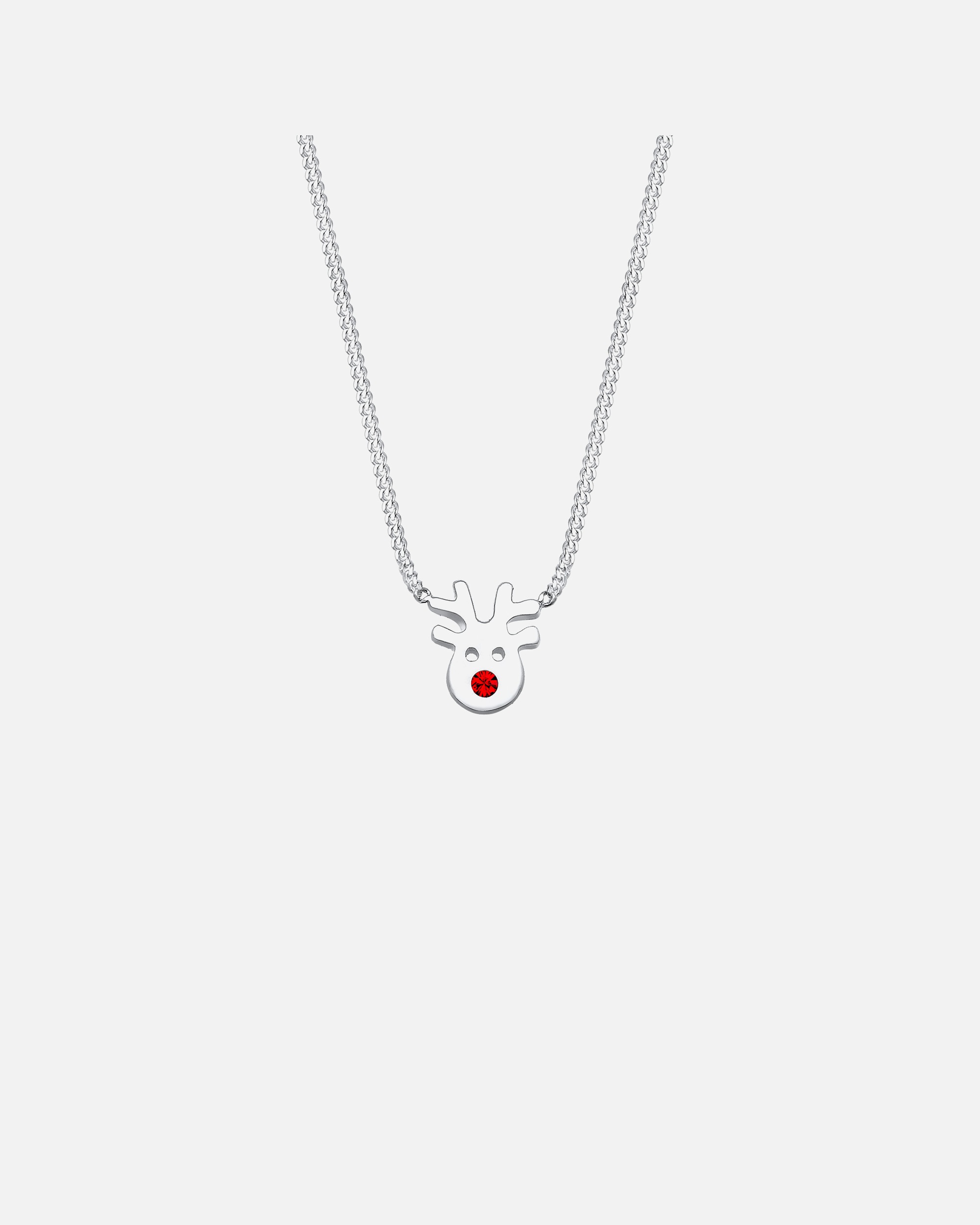 Elli Enfant Pendentif Renne Jouant avec des Cristaux en Argent Sterling 925