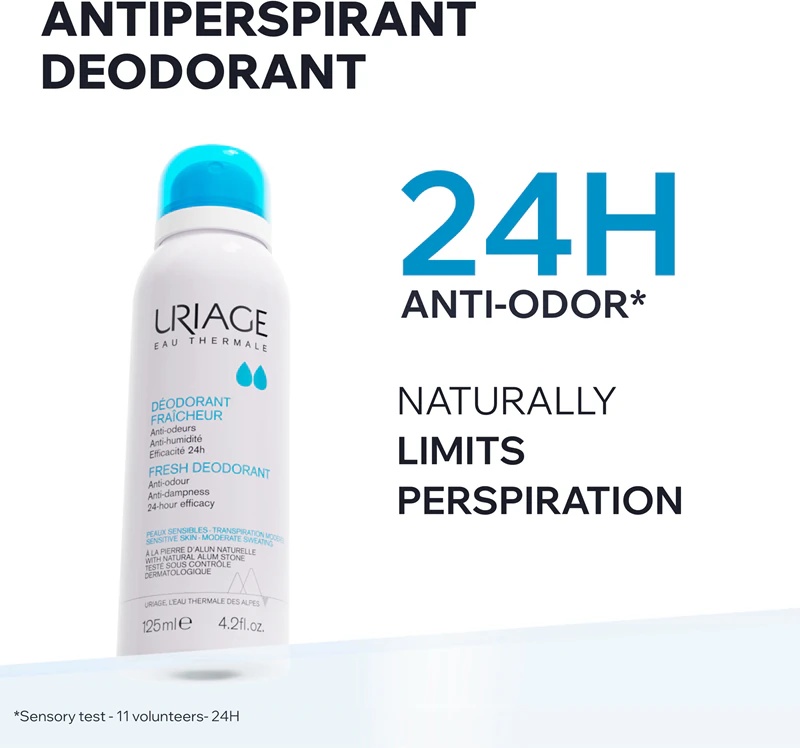 Uriage Hygiène Fresh dezodorants-sprejs 24 stundu aizsardzībai