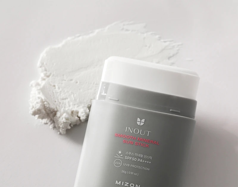 Mizon Inout Smooth Mineral Sun Stick minerālu aizsargkrēms sejai un jutīgām zonām zīmuļa veidā