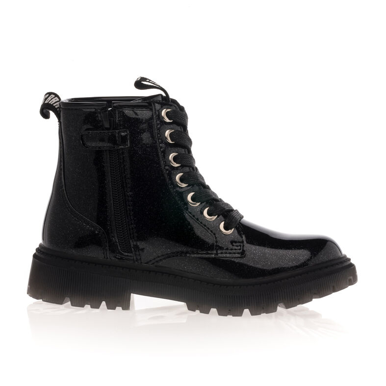Schwarze Mädchenstiefel/Stiefeletten