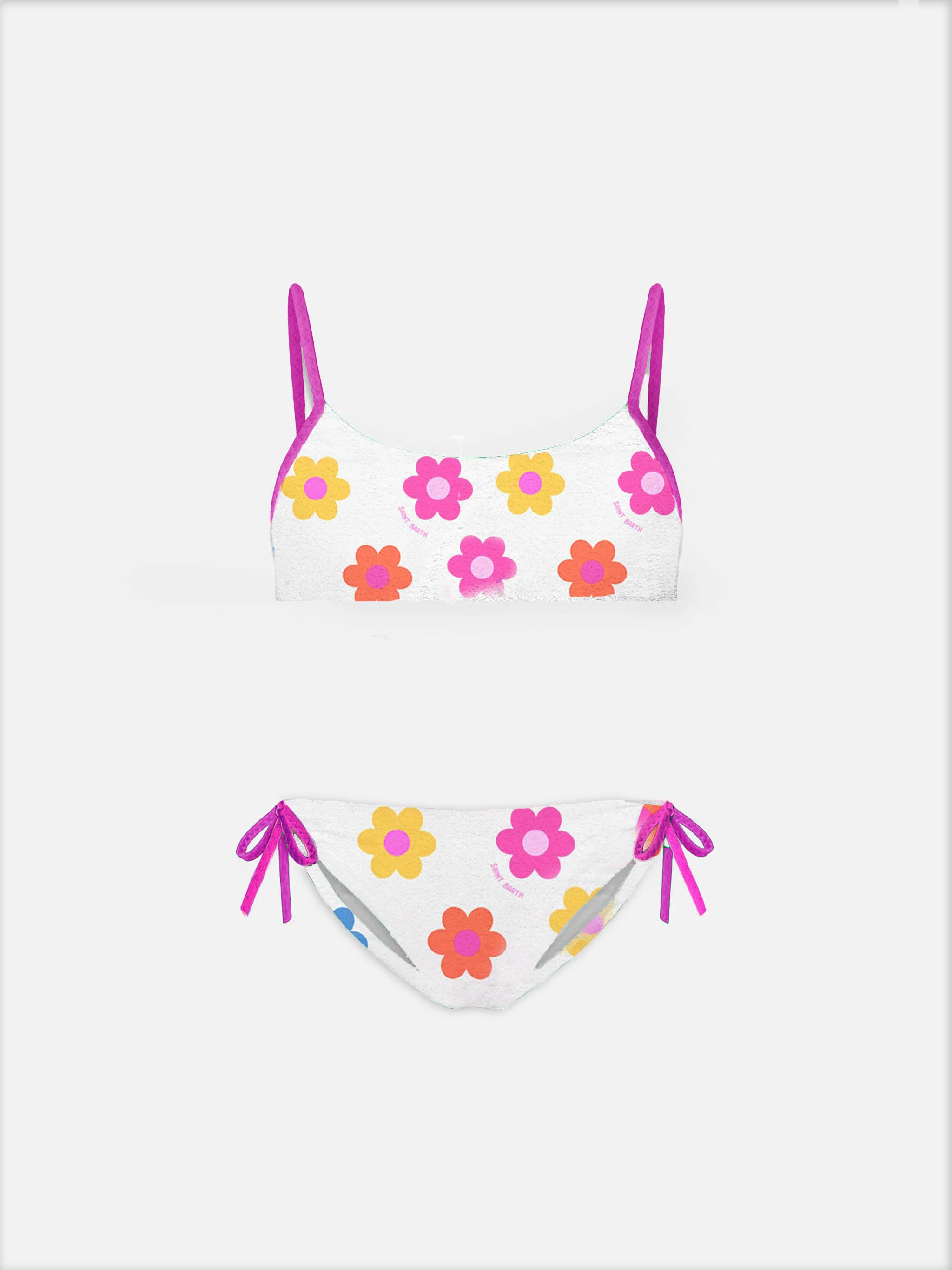 Meisjes bralette bikini met madeliefjesmotief