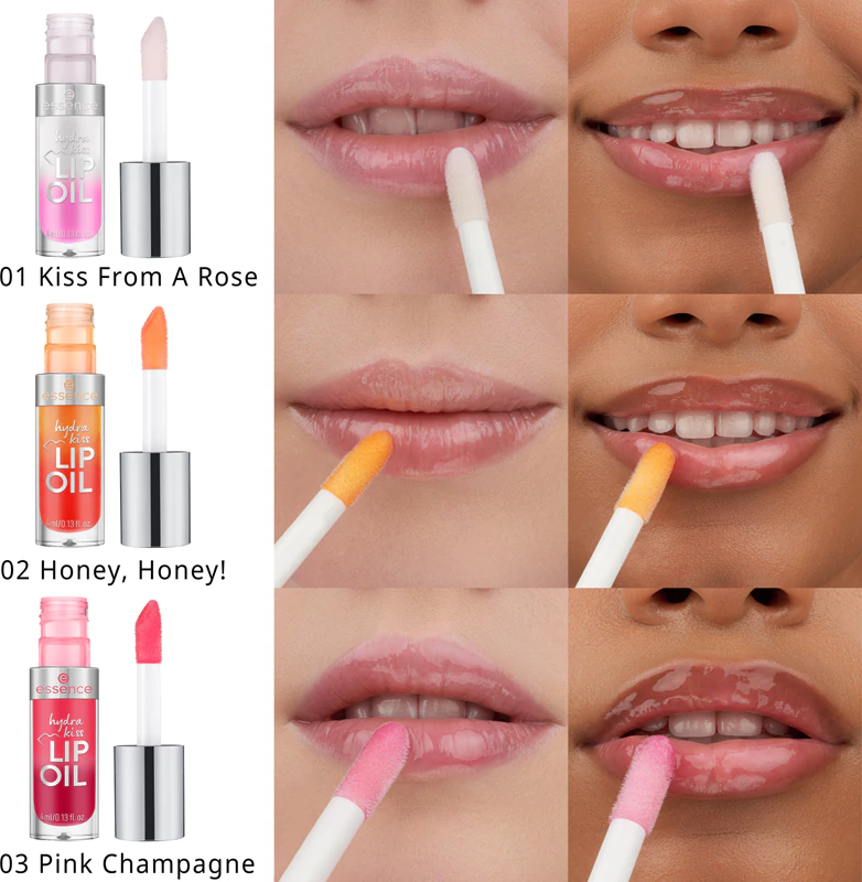 óleo labial hidratante essence Hydra Kiss