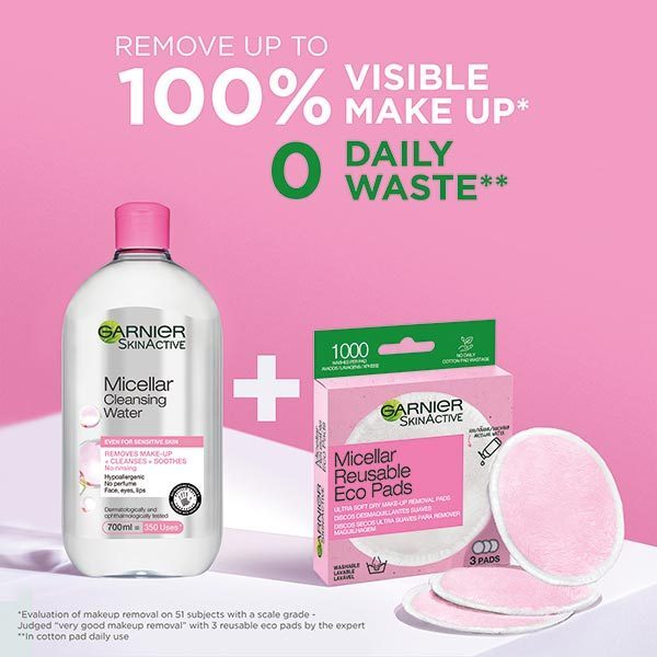 Garnier micellás víz 700ml és öko korongok szett