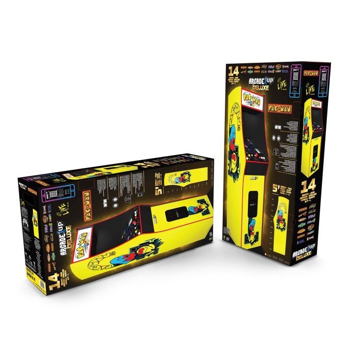 Arcade1Up - Pac-Man Deluxe Borne d'Arcade avec 14 jeux classiques