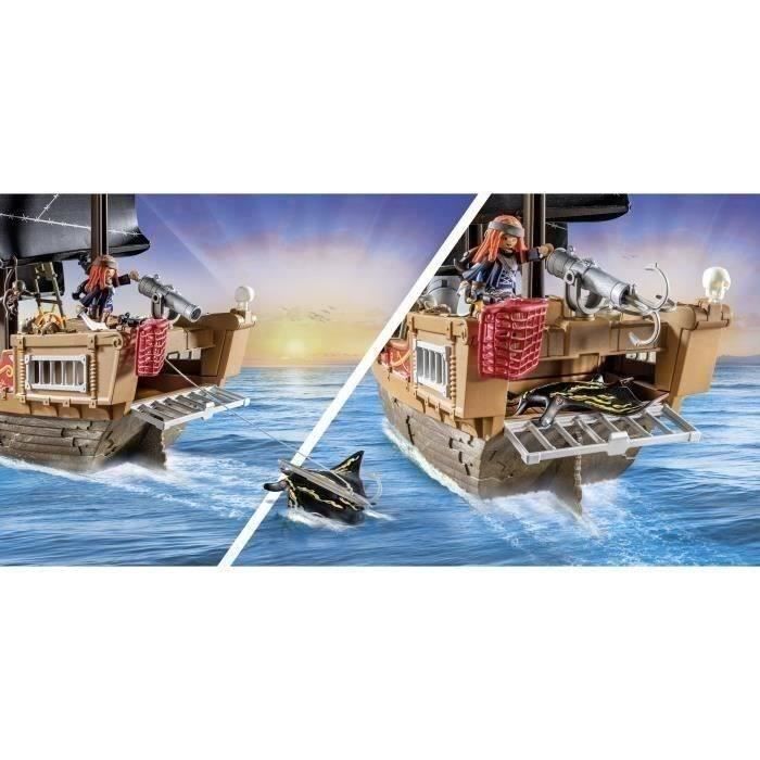 PLAYMOBIL 71530 Bateau pirates, 137 pièces dont 3 personnages, Les Pirates, Jeu de rôle créatif, Dès 4 ans