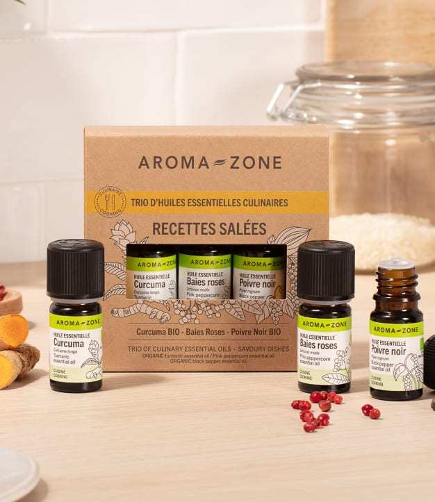 Trio van essentiële oliën voor de keuken - Hartige recepten