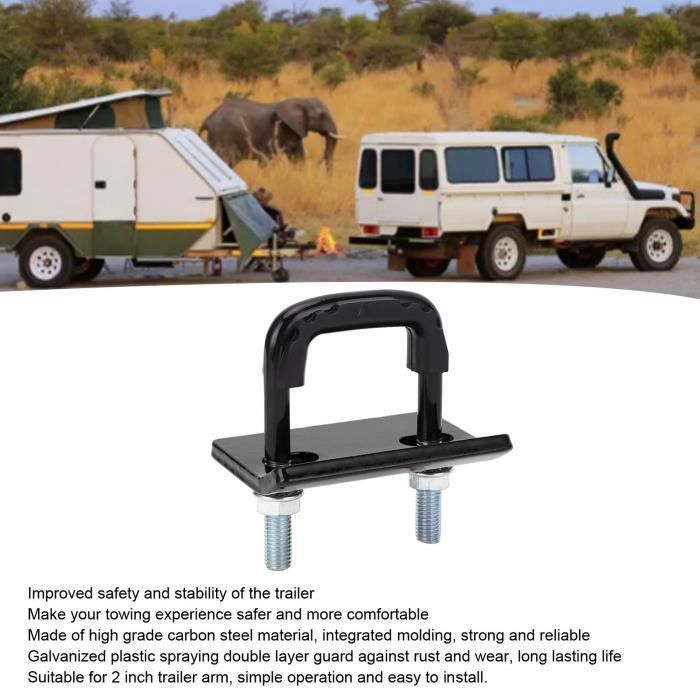 Dilwe Anti-Rattle Stabilizer, Trailer Hitch Tensioner, Anti-Rattle Clamp, Carbon Steel and Non-Slip Boat, Black