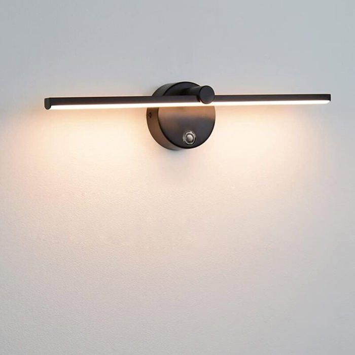 Lampes LED dimmables pour miroir, applique salle de bain rotative à 300°, 8W 4000K, idéale pour éclairage de miroir YYV