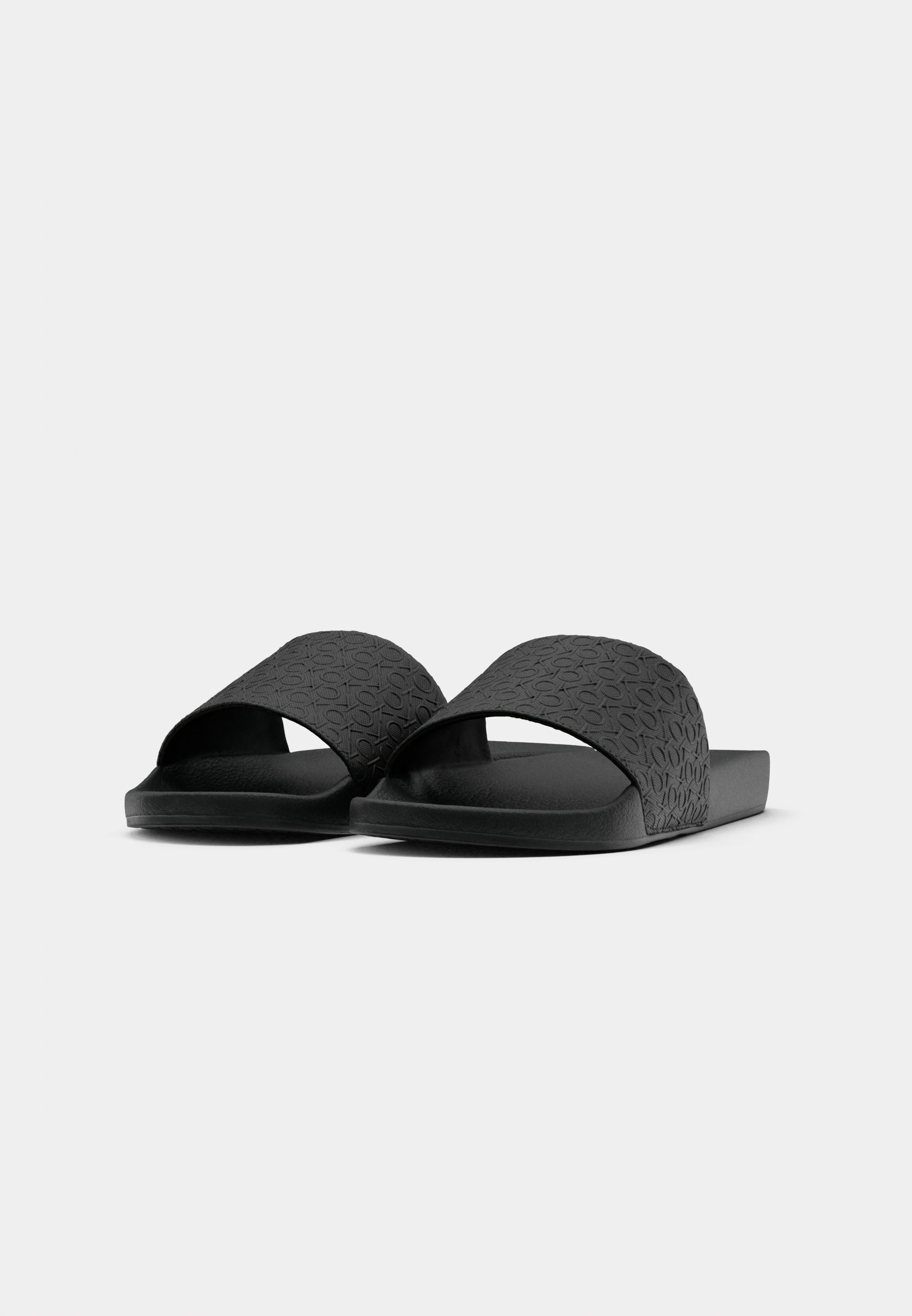 Calvin Klein POOL SLIDE MONO - Muiltjes - drievoudig zwart